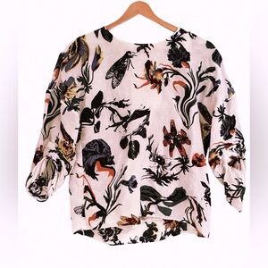 Tibi floral structured top S